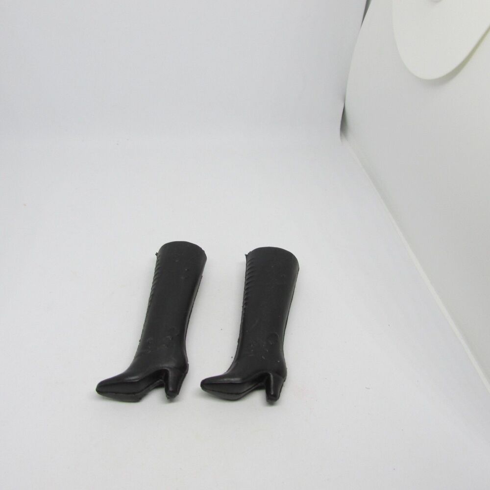 Barbie Vintage Black Lace Up Boots Superstar Era